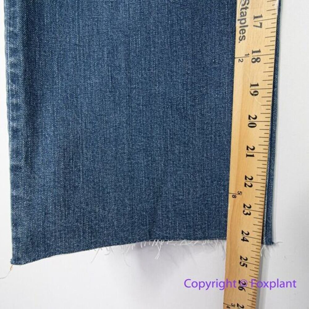 New! Madewelll Slim Wide-Leg Jeans in‎ Crownridge Wash: Raw-Hem Edition, size 27 - Picture 7 of 16